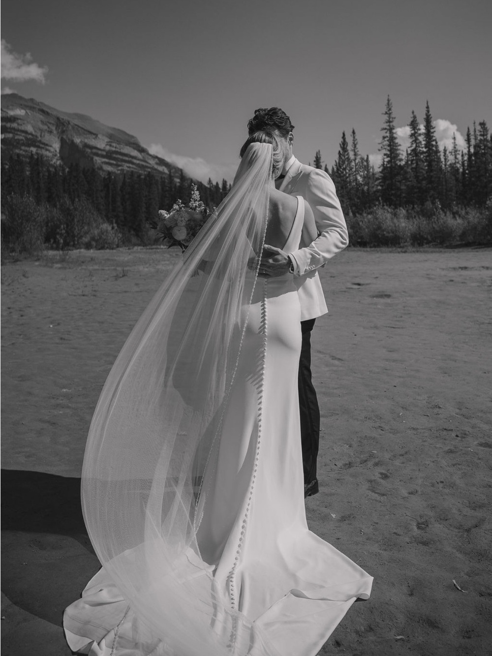 Cathedral length Wedding veil with detailed trim